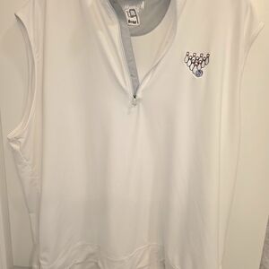 ​Johnnie-O Performance 1/4 Zip Golf Vest - White - Size XL
